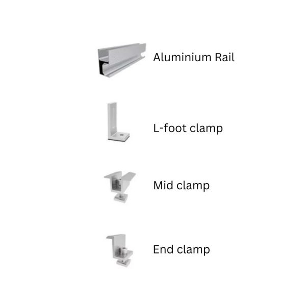 Aluminium Solar Roof Mounting Structure Set